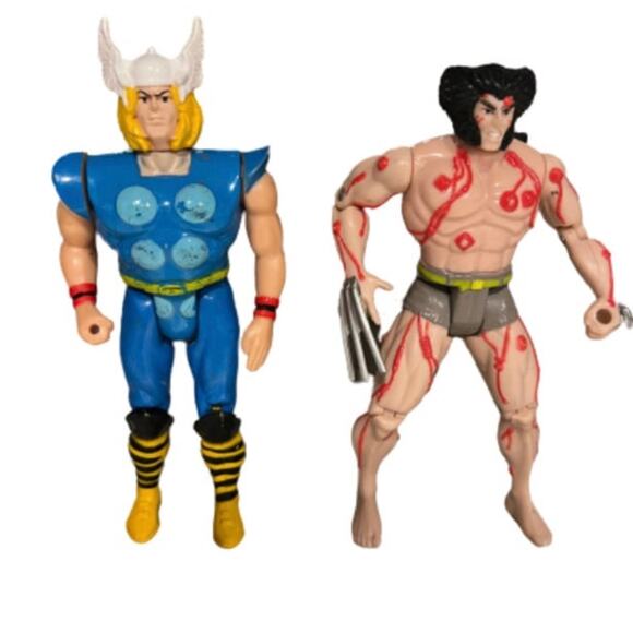 Vintage 1991/1992 Marvel Thor and Wolverine action figures - Picture 1 of 6
